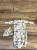 Magnetic Me 2pc Sleep Gown & Hat Set White sz 0-3m