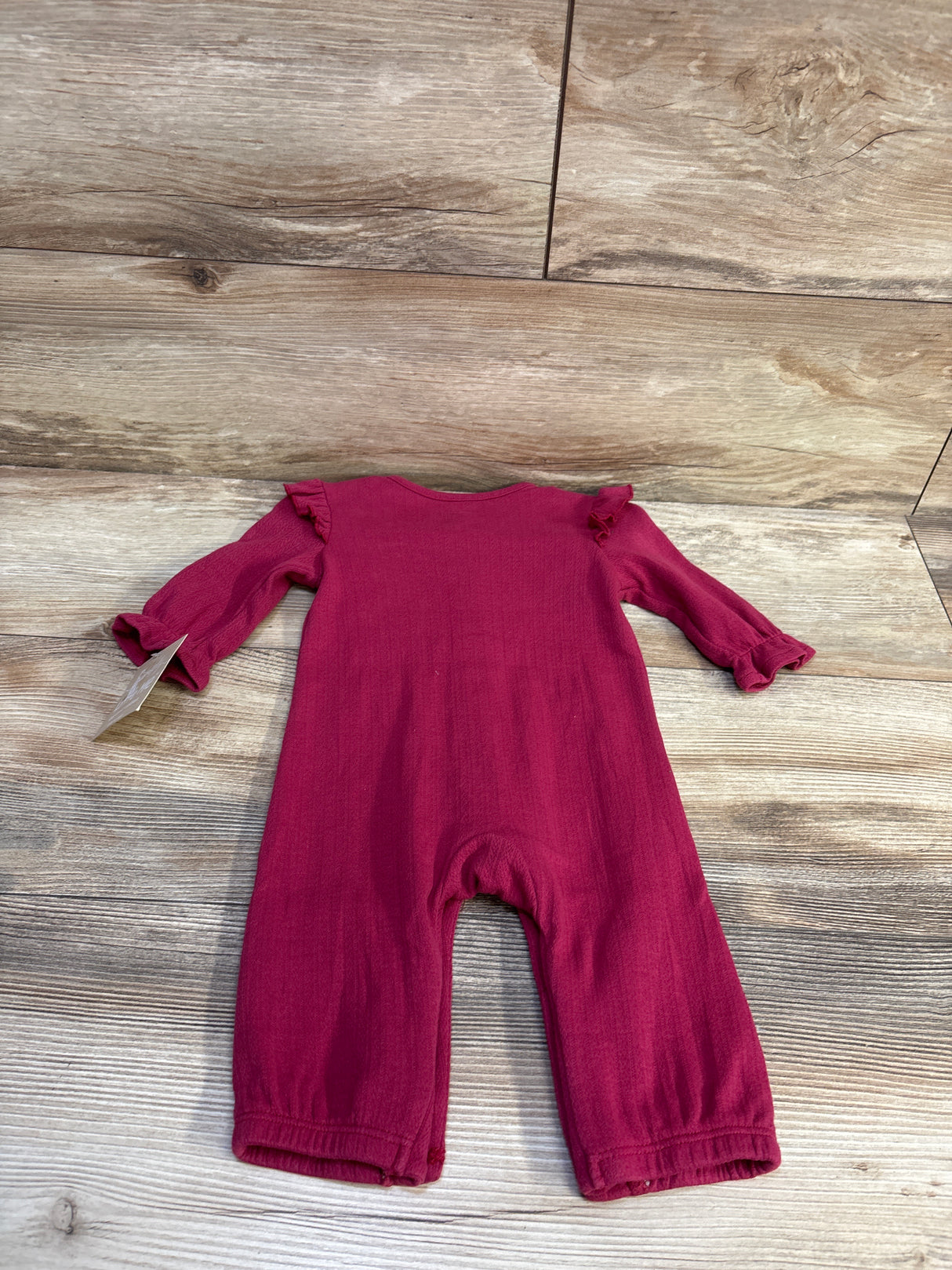 NEW Little Me Organic Button Front Coverall Hot Pink sz 6m