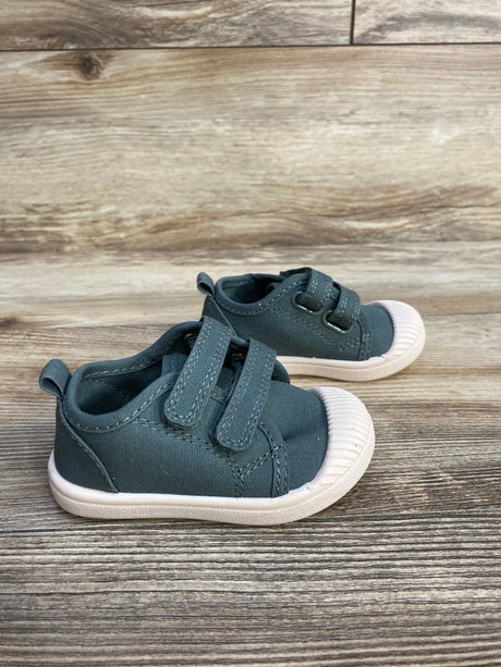 Cat & Jack Double Velcro Parker Sneakers Green sz 4c - Me n Mommy To Be