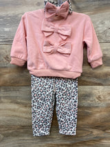 Just Lizzy 3pc Sweatshirt, Pants, & Headband Set Pink sz 6/9m