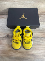 NEW Air Jordan 4 Retro TD 'Lightning' Sneakers sz 4c