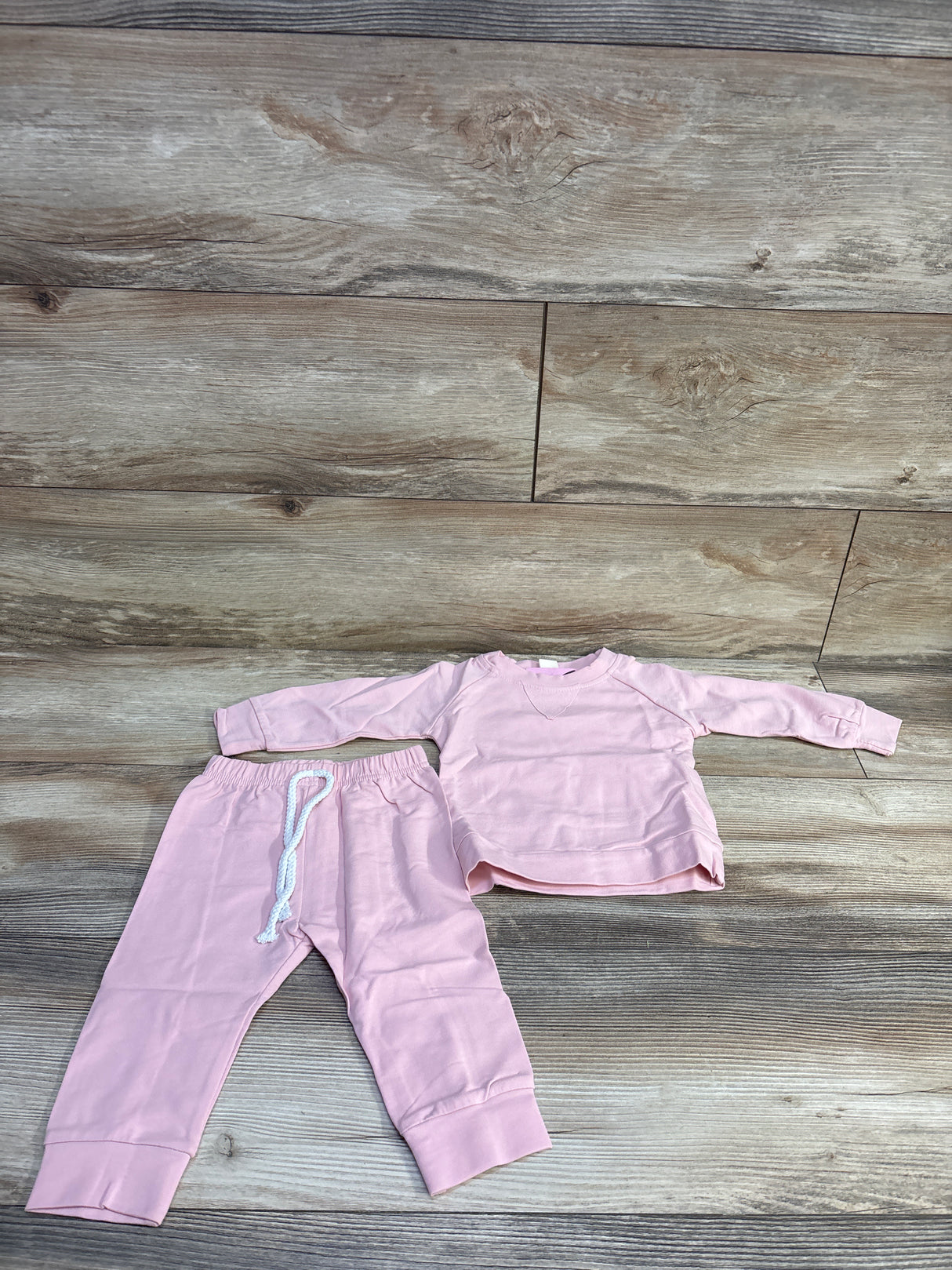 NEW Shishifang 2pc Pullover Sweatshirt & Joggers Set Pink sz 12-18m