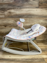 NEW Ingenuity Keep Cozy 3-in-1 Grow with Me Baby Bouncer, Rocker & Toddler Seat Pink Burst