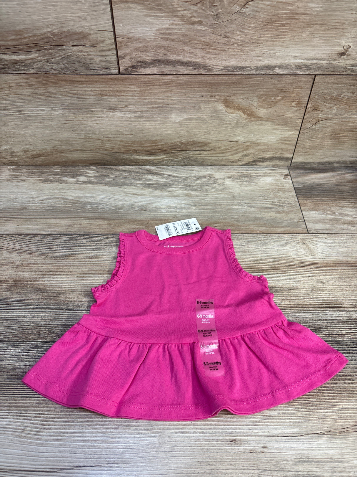 NEW First Impressions Peplum Tank Top Pink sz 6-9m