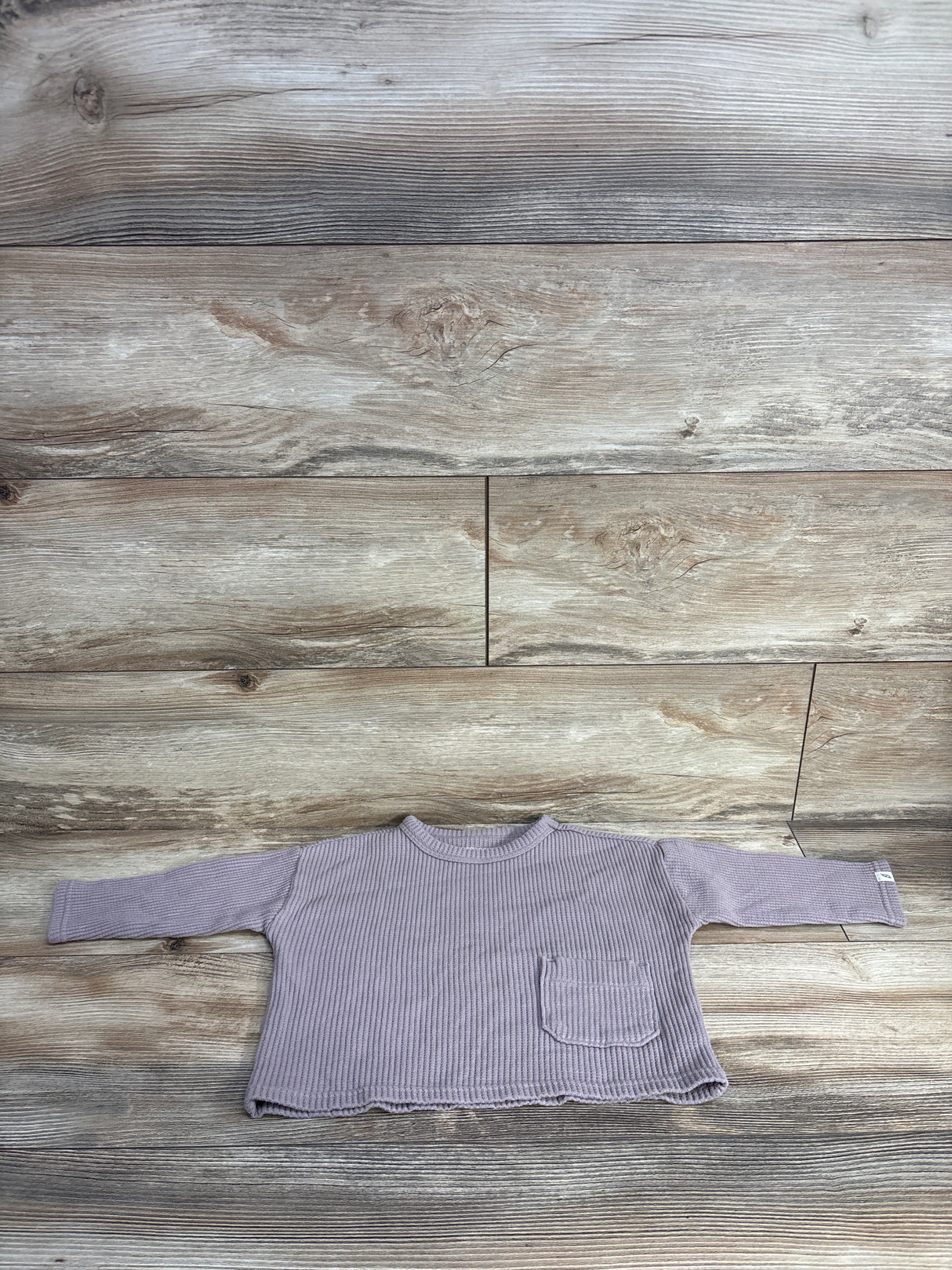 Easy Peasy Waffle Knit Shirt Purple sz 2T