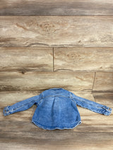 Cat & Jack Daisy Embroidered Denim Jacket Blue sz 2T