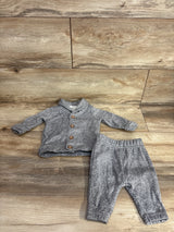 Just One You Tweed Button Up Shirt & Bottoms Set White sz 3m