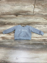 Little Bipsy "Reckless Love" Grey Pullover sz 6-12m