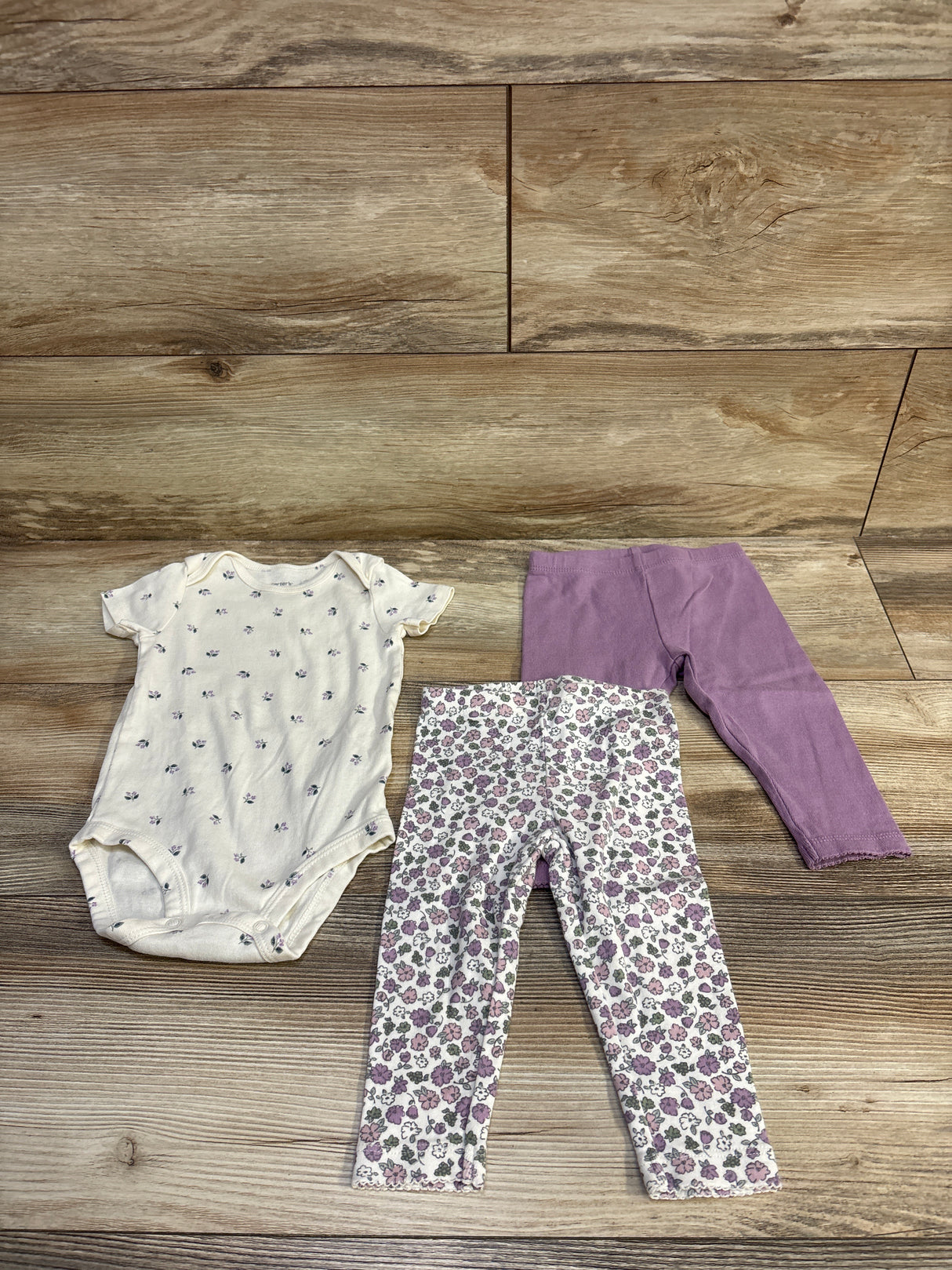 Carter's 3pc Bodysuit & Pant Set Ivory sz 3m