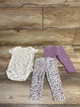 Carter's 3pc Bodysuit & Pant Set Ivory sz 3m