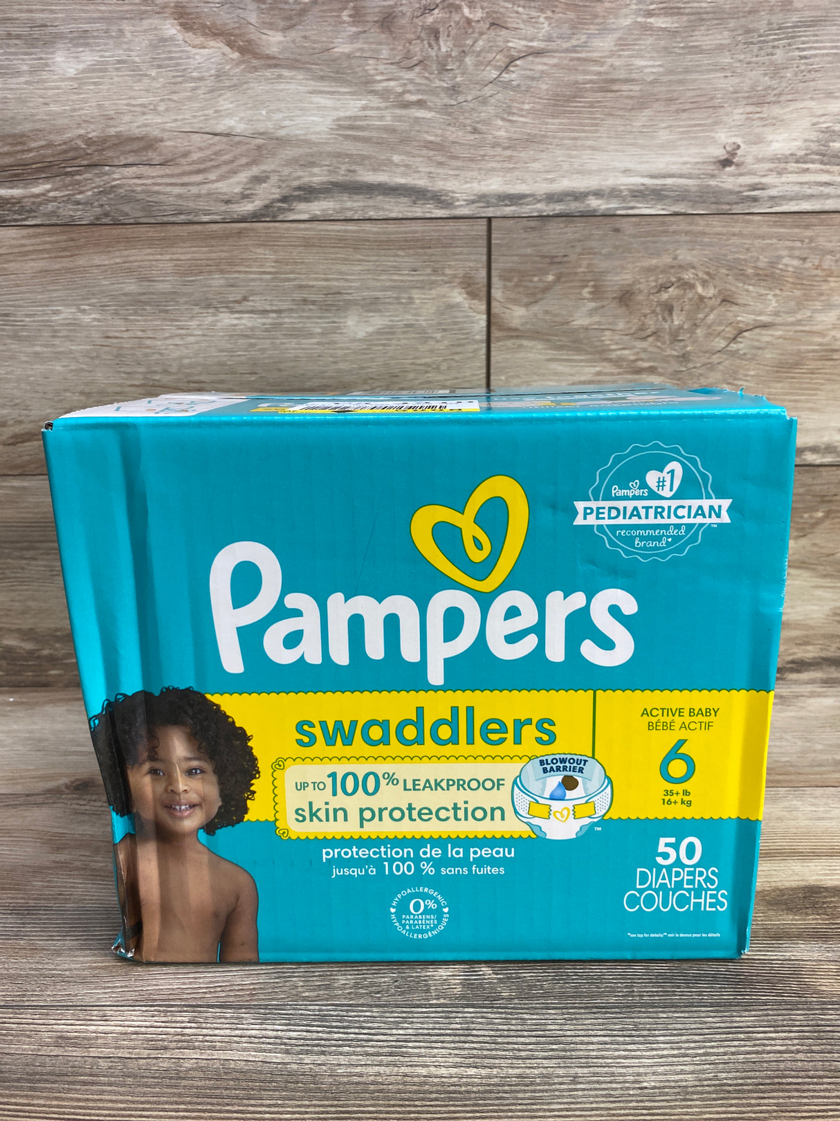 NEW Box of Pampers Swaddlers Diapers, Size 6 50ct.