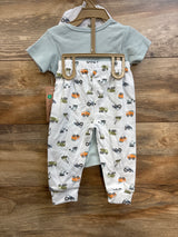 NEW Chick Pea 3pc Dad's Little Helper Set Blue sz 6-9m