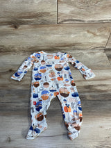 Magnetic Me Animal Eggcorn Print Footie White sz 0-3m