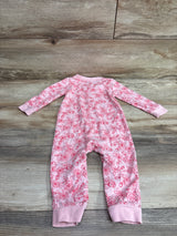 Cat & Jack Button-Front Floral Coverall Pink sz 12m