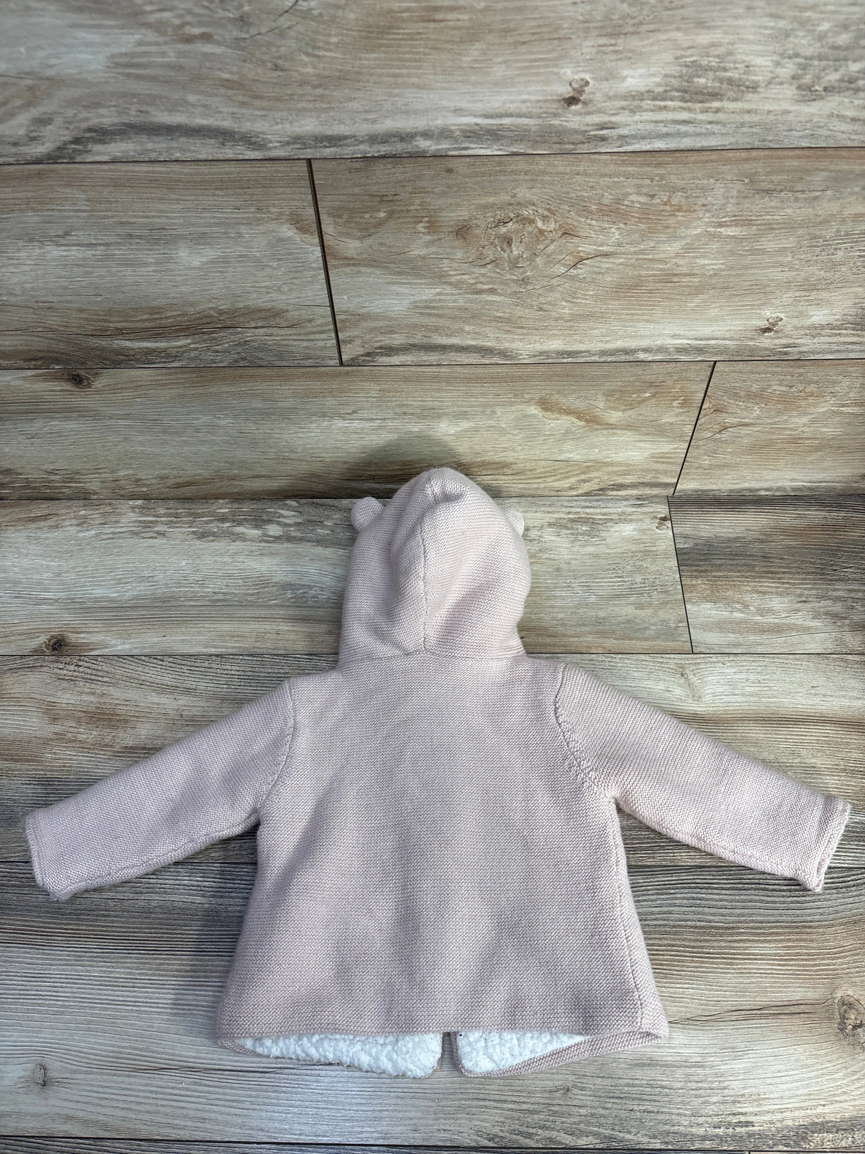 TEX Baby Sherpa Lined Hooded Sweater Pink sz 6-9m
