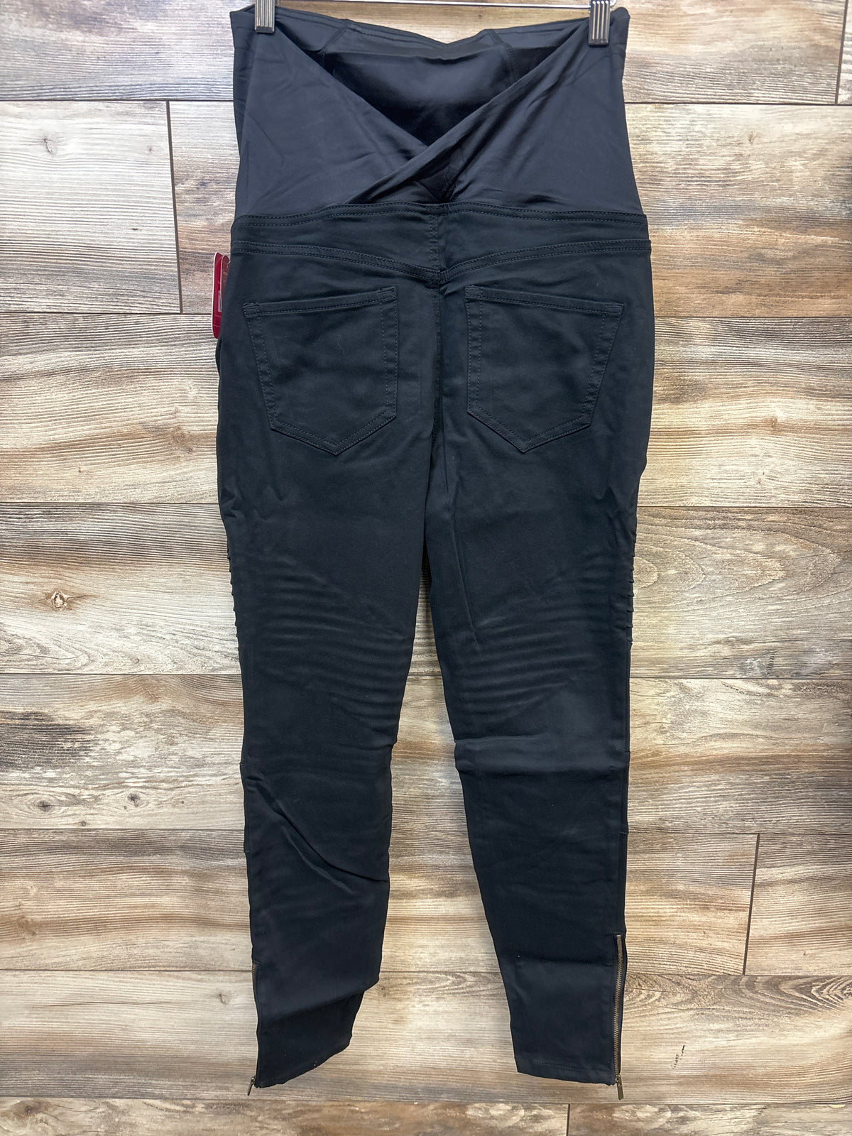 NEW Isabel Maternity Crossover Panel Utility Jeggings Black sz 6/Small