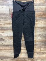 NEW Isabel Maternity Crossover Panel Utility Jeggings Black sz 6/Small
