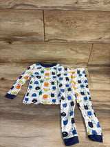Freestyle 2pc Monster Pajama Set White sz 2T - Me n Mommy To Be