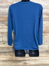 Maternity Baby's First Chirstmas In The Oven Shirt Light Blue sz Small