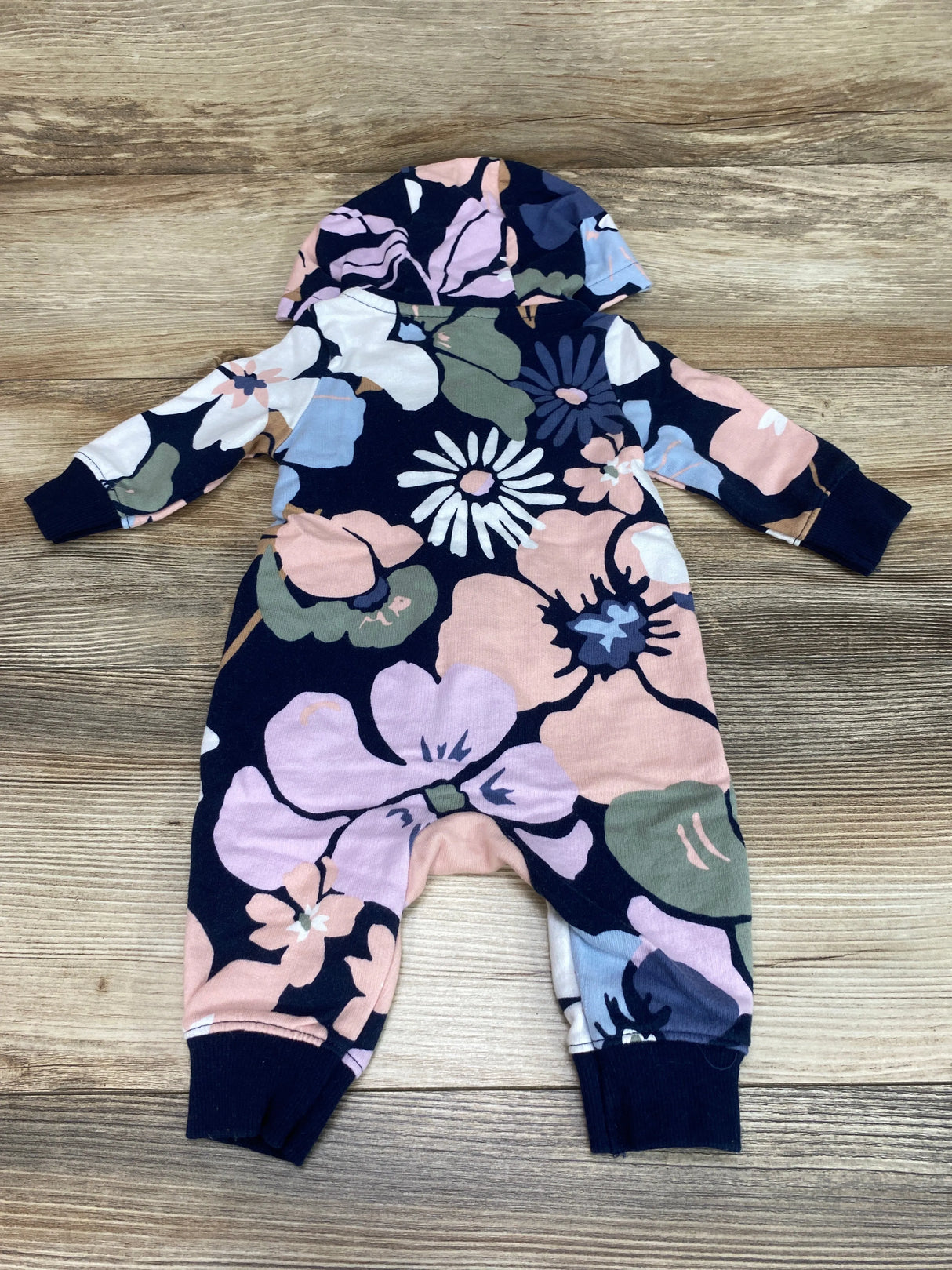 Carter's Hooded Floral Coverall Navy sz 3m