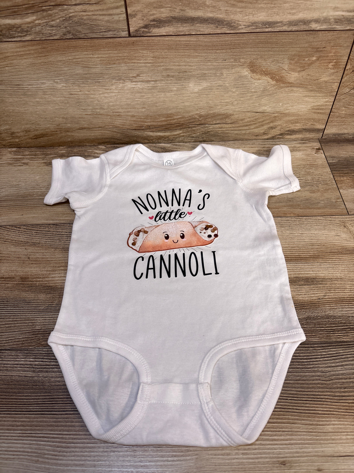 Rabbit Skins Nonna's Little Cannoli Bodysuit White sz 24m