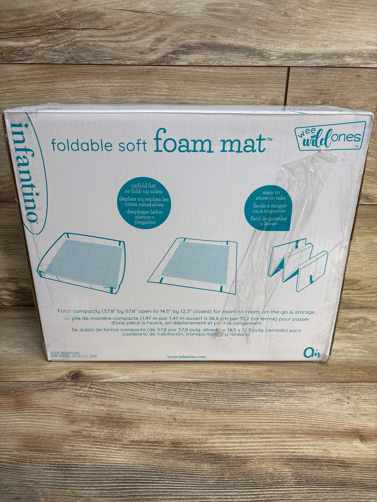 NEW Infantino Foldable Soft Foam Mat in Rainbows