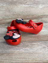 Mini Melissa Ultra Girl Kissing Minnie & Mickey Shoes Red sz 5c