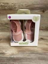 Komuello First Walk Sock Shoes in Pastel Pink sz 7c