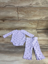 Carter's 2pc Floral Waffle Knit Bodysuit & Pants Set Pink sz 3m