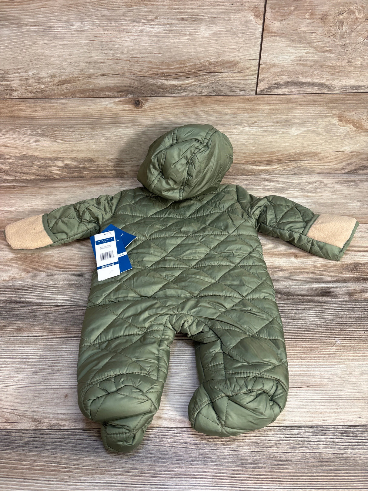 NEW Perry Ellis Snowsuit Green sz 0-3m