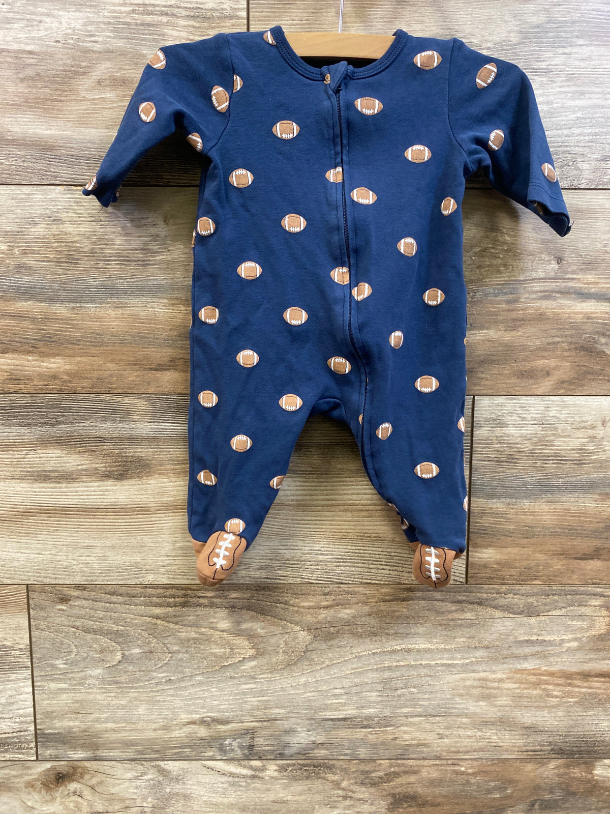 Little Me Football Sleeper Navy sz 3m