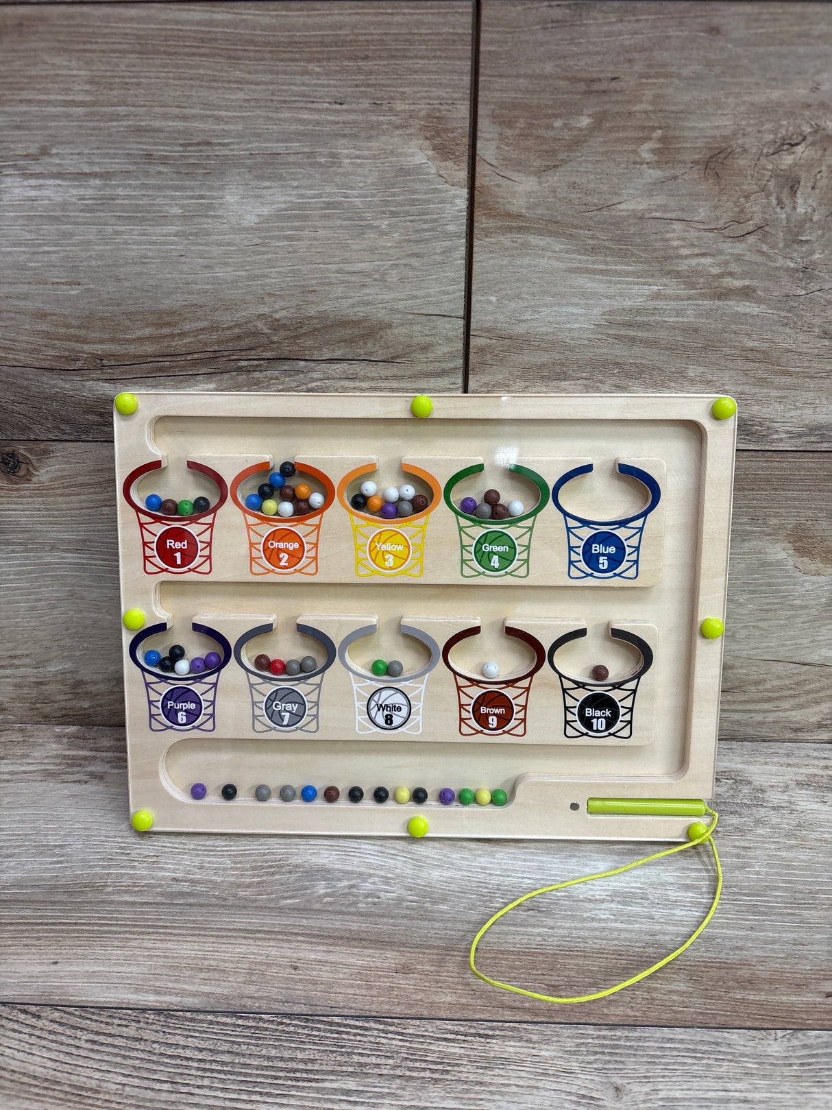 Basketball Magnetic Color and Number Maze