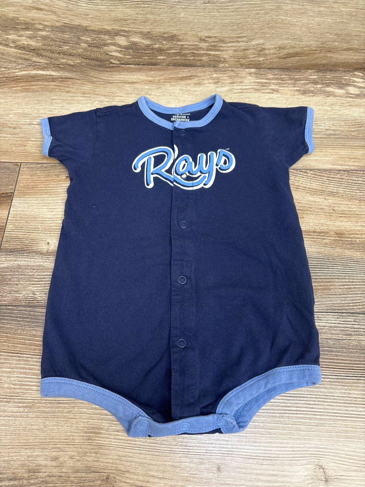 Genuine Merchandise MLB Tampa Bay Rays Power Hitter Romper Navy sz 24m