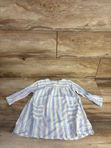 H&M Striped Long Sleeve Dress White sz 18m