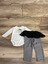 Carter's 2pc Scary Cute Bodysuit & Skeggings Set White sz 18m