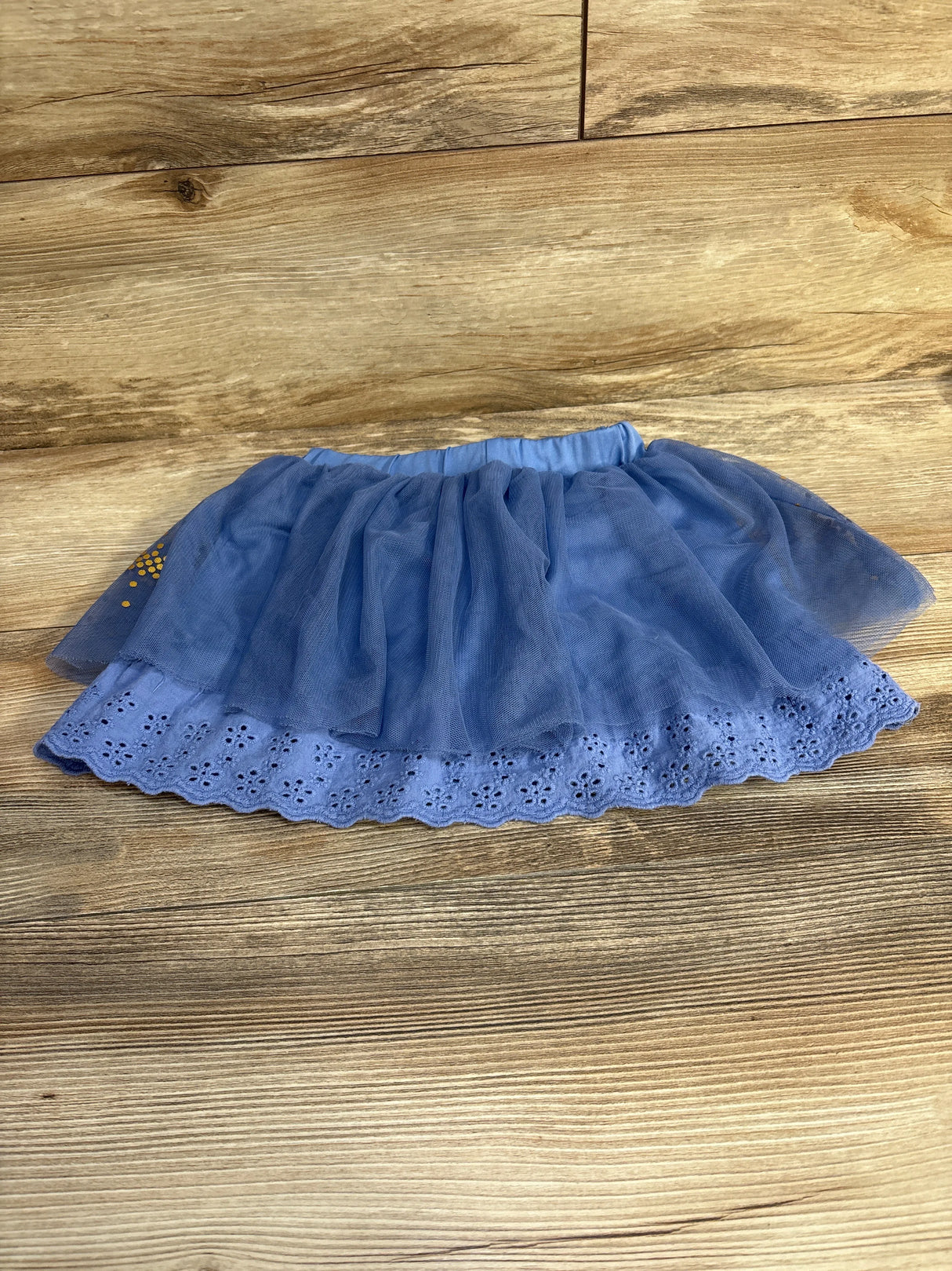 Tulle Overlay Skirt Blue sz 4T - Me n Mommy To Be
