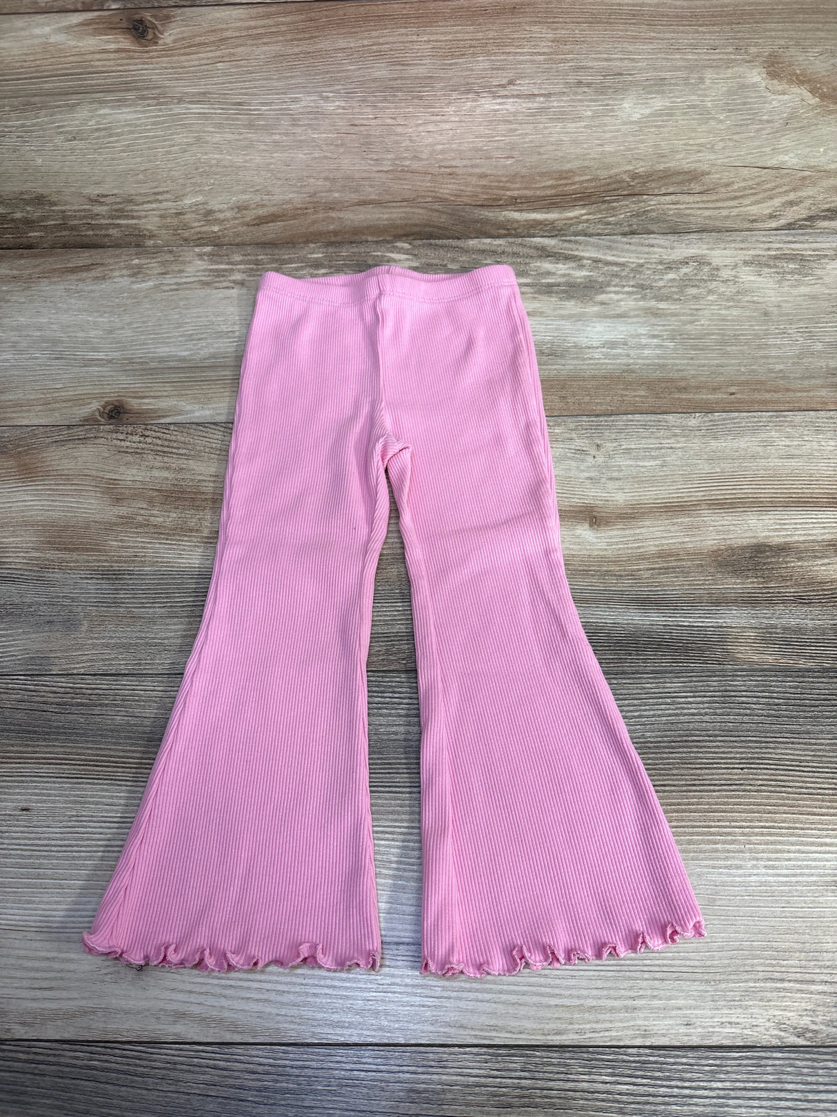 Okie Dokie Ribbed Lettuce Trim Pants Pink sz 2T