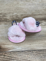 Infant Girls' Faux Fur Slides Pink Sz 1c