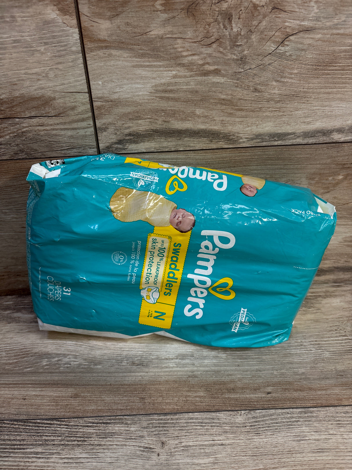 NEW Pampers Swaddlers Diapers, 31ct. sz Newborn