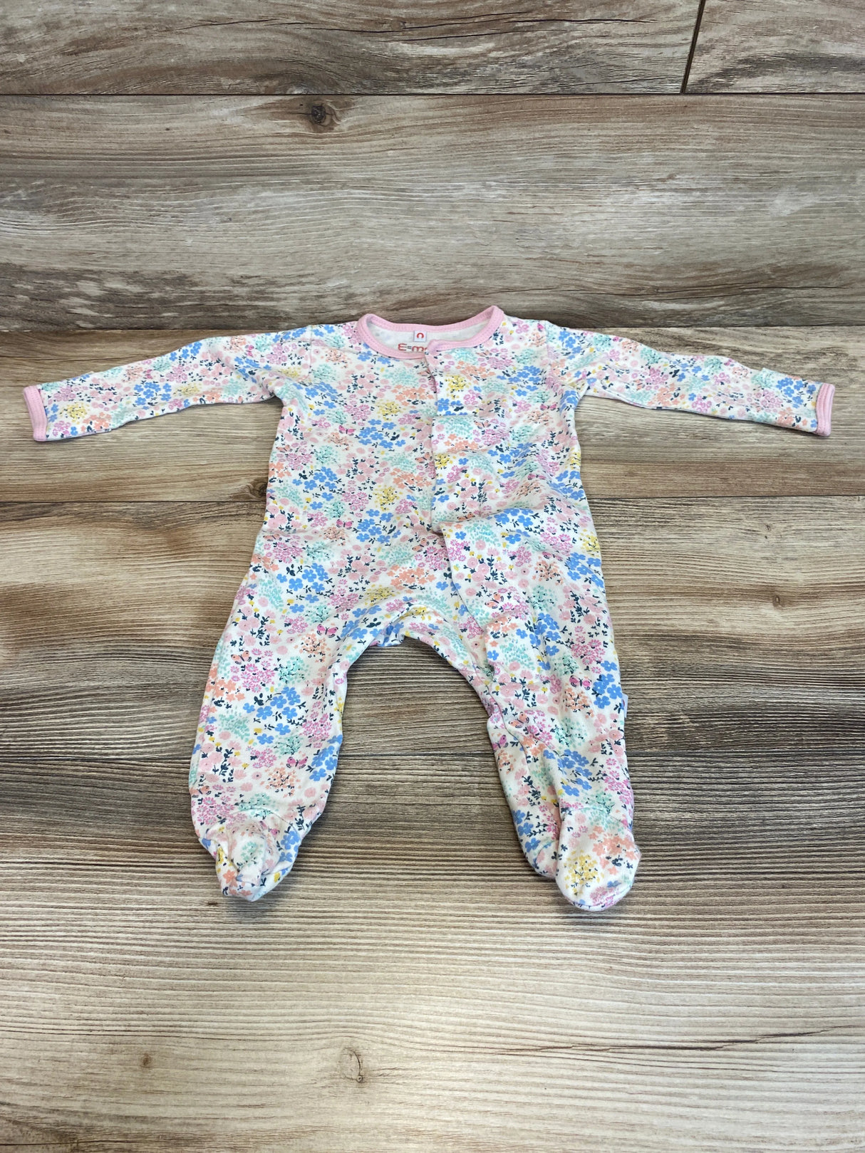 E=MC2 Floral Magnetic Sleeper White sz 0-3m