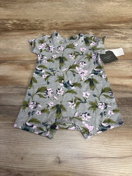 NEW Grayson Mini Floral Shortie Romper Grey sz 6-9m - Me n Mommy To Be