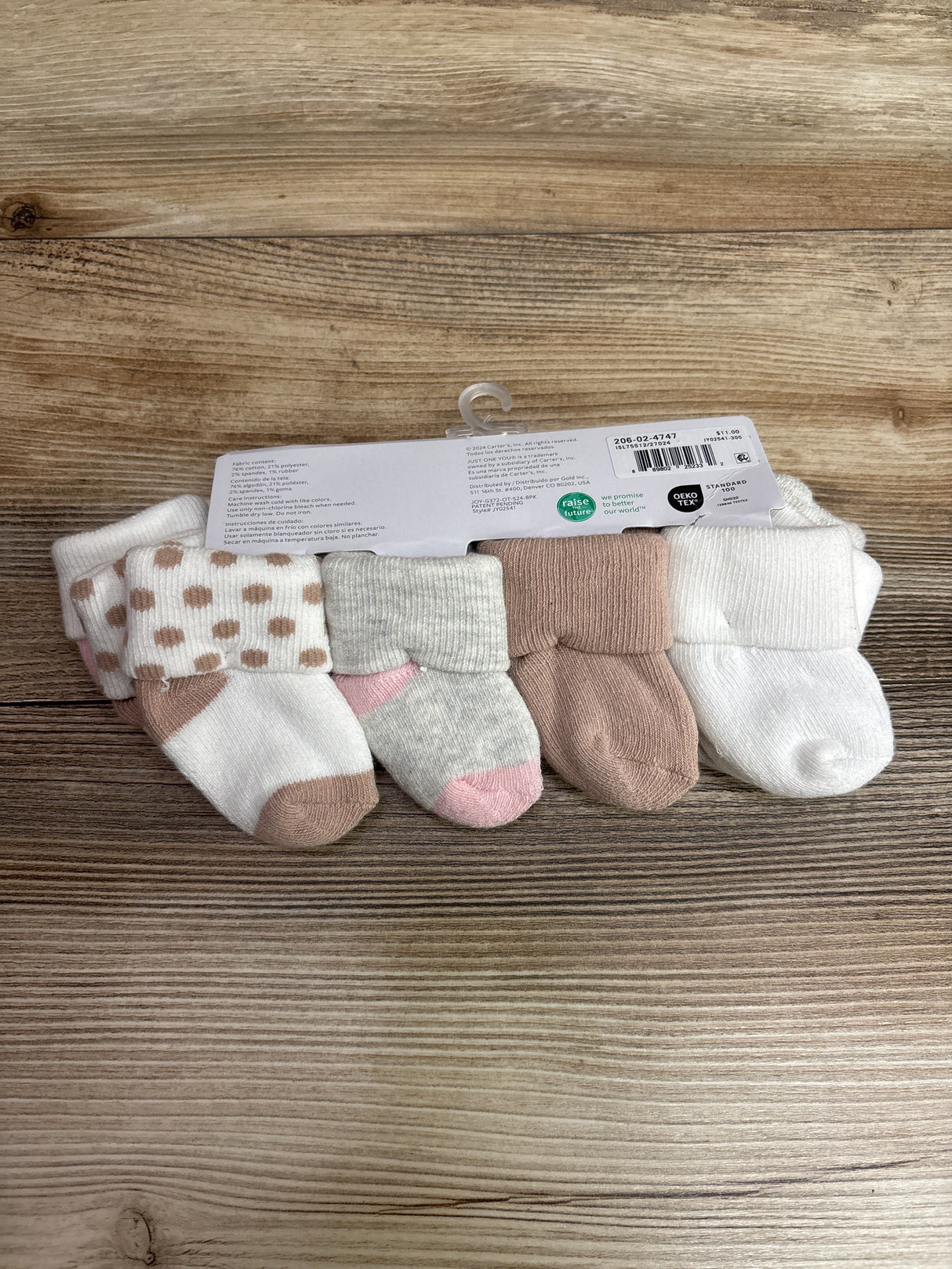 NEW Just One You 8pk Socks sz 0-3m
