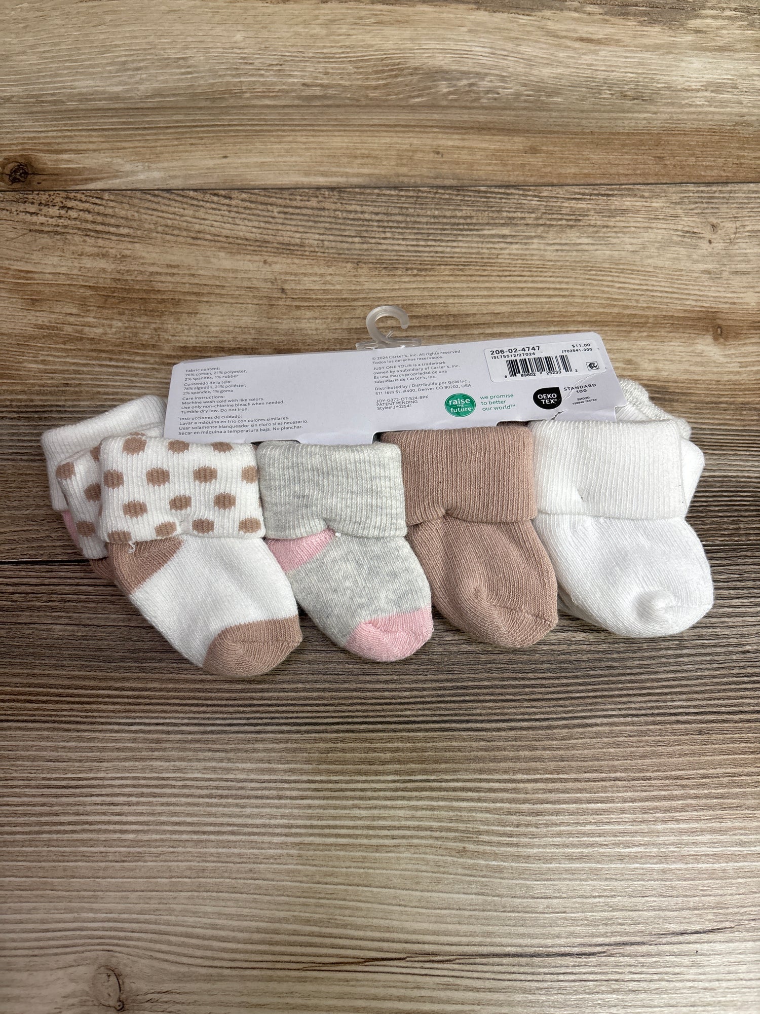 NEW Just One You 8pk Socks sz 0-3m