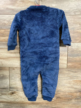 Baby Gap Blue Plush Half-Zip One Piece sz 12-18m