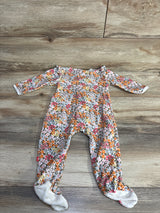 Magnetic Me Ditsy Garden Velour Footie Pink sz 9-12m