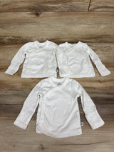 Honest Baby 3pk Long Sleeve Kimono Shirts White sz Newborn