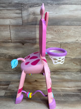 Move2Play Giraffe Basketball Hoop & Soccer Goal Activity Center - Pink