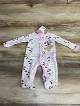 NEW Sweet & Soft Heart Print Sleeper White sz Preemie