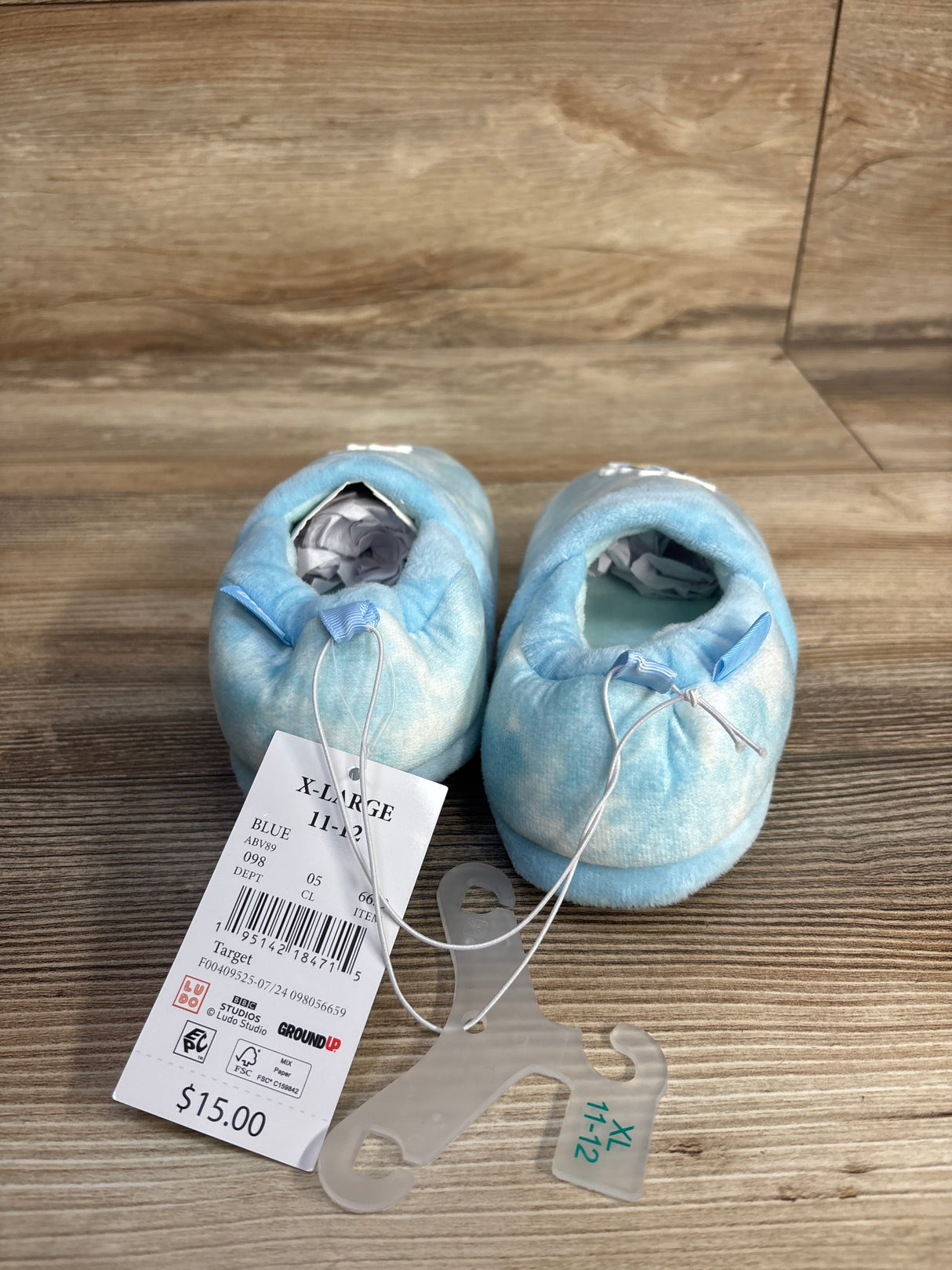 NEW Ground Up Bluey Slippers Blue sz 11-12c