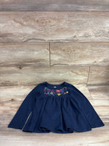 Kids Headquarters Long Sleeve Floral Dress Navy sz 5T